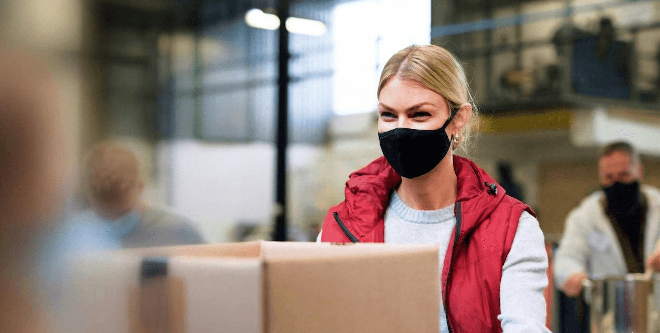 Foundation volunteer working at a community center